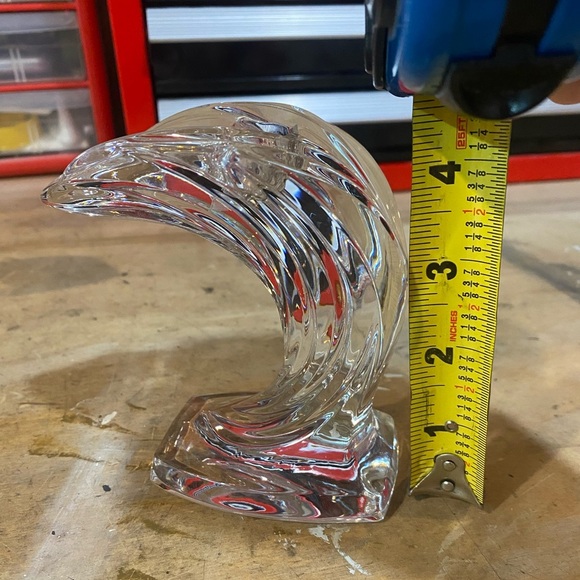 Vintage Gorham Crystal Wave Candlestick Holder Pair - Picture 7 of 7